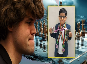 ഒമ്പത് വയസ്സുകാരനായ ഇന്ത്യന്‍ താരം ആരിത് കപില്‍ ലോക ഒന്നാം നമ്പര്‍ ചെസ് താരം മാഗ്‌നസ് കാള്‍സണെ സമനിലയില്‍ തളച്ചു