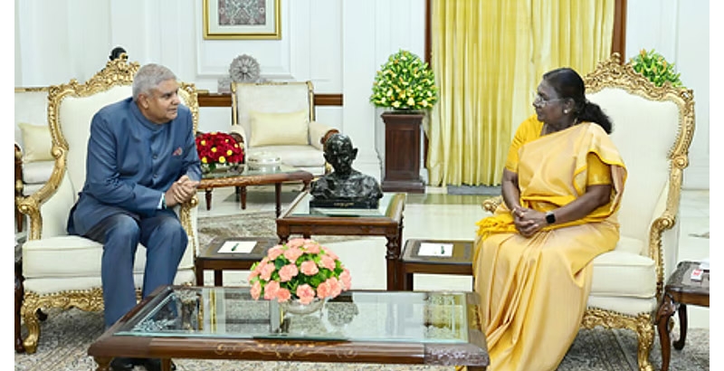 രാജി പ്രഖ്യാപിക്കും മുന്പ് ജഗ്ദീപ് ധന്കര് രാഷ്ട്രപതിയുമായി കൂടിക്കാഴ്ച നടത്തിയിരുന്നതായി റിപ്പോര്ട്ട്