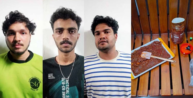 സൗദിയിലേക്ക് കൊണ്ടുപോകാനായി അയല്വാസി ഏല്പ്പിച്ച അച്ചാര് കുപ്പിയില് ലഹരിമരുന്ന്; മൂന്നുപേര് പിടിയില്