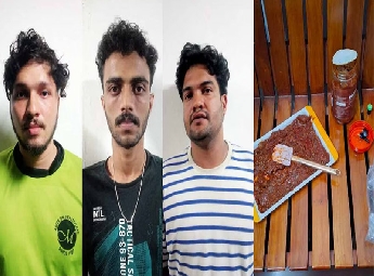 സൗദിയിലേക്ക് കൊണ്ടുപോകാനായി അയല്‍വാസി ഏല്‍പ്പിച്ച അച്ചാര്‍ കുപ്പിയില്‍ ലഹരിമരുന്ന്; മൂന്നുപേര്‍ പിടിയില്‍