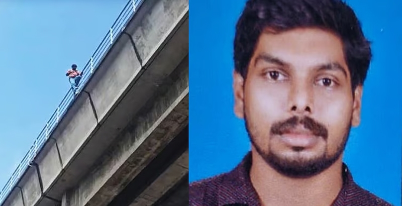 മെട്രോ ട്രാക്കില്‍ നിന്നും താഴേക്ക് ചാടി യുവാവ് മരിച്ചു