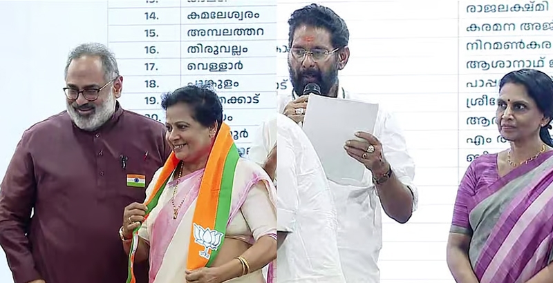 ആര്‍ ശ്രീലേഖയും പദ്മിനി തോമസും തിരുവനന്തപുരത്ത് ബി ജെ പി സ്ഥാനാര്‍ഥികള്‍