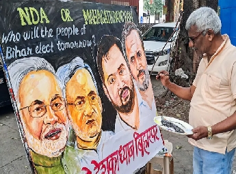 ബിഹാറില്‍ ആദ്യഫലസൂചന എന്‍ഡിഎ-ക്ക് അനുകൂലം