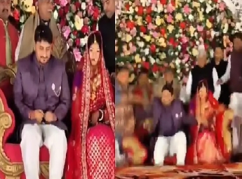 വധൂ വരന്മാരെ ആശിര്‍വദിക്കാന്‍ ബി ജെ പി നേതാക്കള്‍ കൂട്ടത്തോടെ കയറിയ വേദി തകര്‍ന്നുവീണു