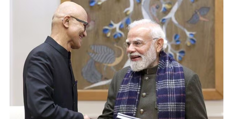 ഇന്ത്യയില്‍ 17.5 ബില്യണ്‍ ഡോളറിന്റെ എഐ ഡേറ്റാ സെന്റര്‍ നിക്ഷേപം: മൈക്രോസോഫ്റ്റിന്റെ ഏഷ്യയിലെ ഏറ്റവും വലിയ പദ്ധതി