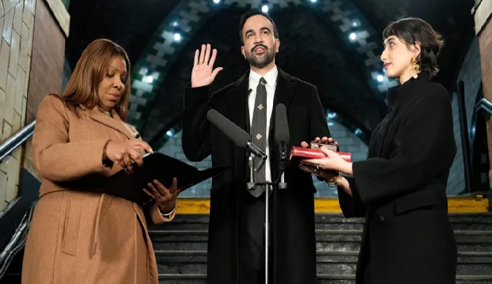 ന്യൂയോര്‍ക്കിന്റെ ആദ്യ മുസ്ലിം മേയറായി സോഹ്രാന്‍ മംദാനി സത്യപ്രതിജ്ഞ ചെയ്തു