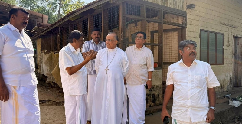 ബിഷപ്പ് മാര്‍ ജോയി ആലപ്പാട്ട് പി.ജെ ജോസഫിനെ സന്ദര്‍ശിച്ചു