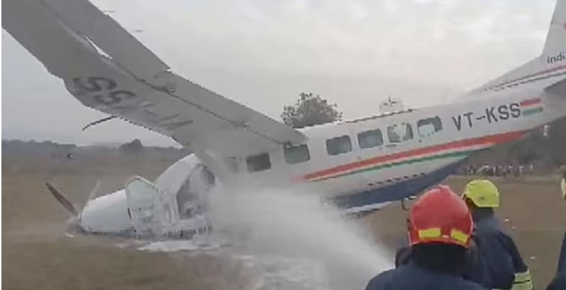 ഒഡീശയില്‍ സ്വകാര്യ വിമാനം തകര്‍ന്ന് ആറുപേര്‍ക്ക് പരിക്ക്