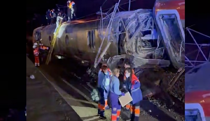 സ്‌പെയിനില്‍ അതിവേഗ ട്രെയിനുകള്‍ കൂട്ടിയിടിച്ചു; 21 മരണം, 100 പേര്‍ക്ക് പരിക്ക്