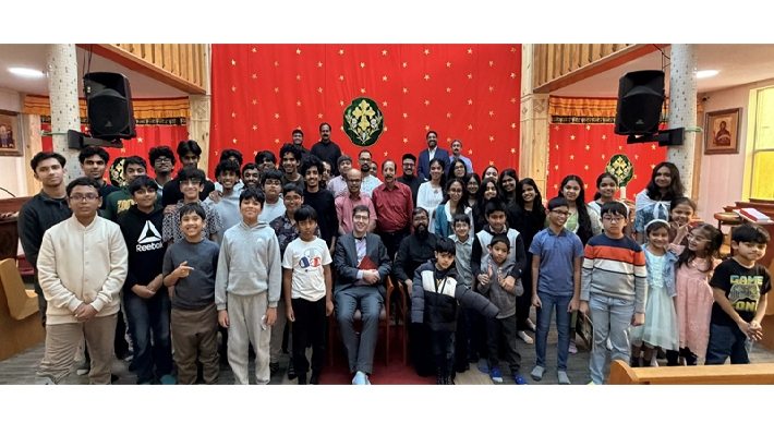 സെന്റ് ജേക്കബ്‌സ് സുറിയാനി ഓര്‍ത്തഡോക്‌സ് ദേവാലയത്തില്‍ എം പി ഗാര്‍നെറ്റ് ജെന്യൂസ് യുവജനങ്ങളുമായി സംവദിച്ചു