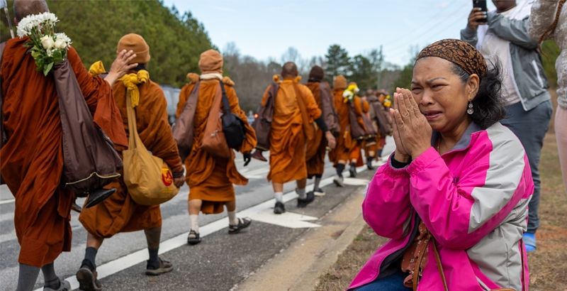 109 ദിവസങ്ങള്‍; 2,000 മൈല്‍: ബുദ്ധ സന്യാസിമാരുടെ സമാധാനത്തിനുള്ള യാത്ര സമാപിച്ചു