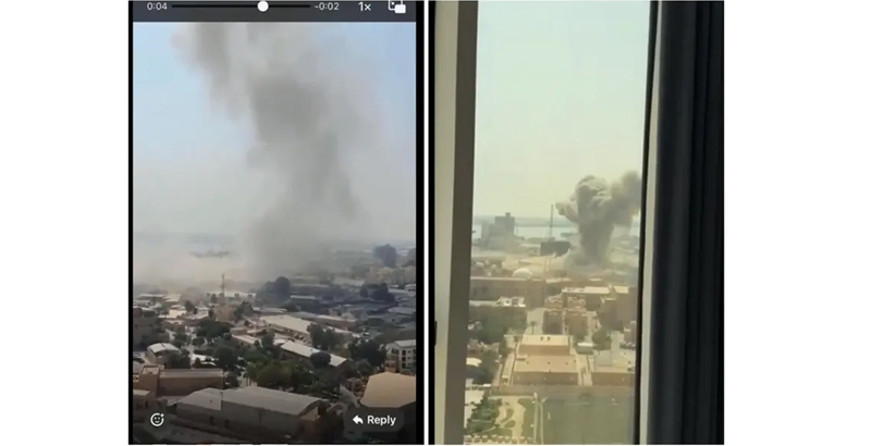 ബഹ്‌റൈനിലെ യു എസ് സൈനിക കേന്ദ്രത്തിനു നേരെ ഇറാന്‍ ആ്ക്രമണ ദൃശ്യങ്ങള്‍ പുറത്...