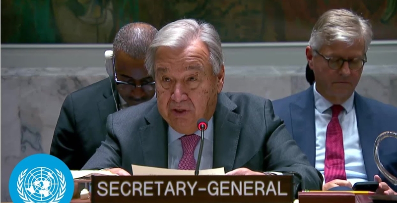 ഇസ്രയേല്‍ ആക്രമണത്തില്‍ തകര്‍ന്ന ലെബനന്റെ അവസ്ഥയില്‍ ദുഃഖം രേഖപ്പെടുത്തി യു എന്‍ സെക്രട്ടറി ജനറല്‍