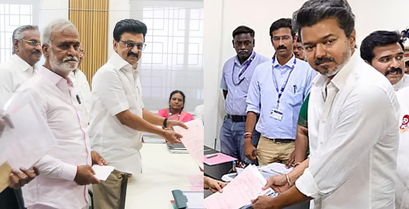 സ്റ്റാലിനും വിജയിയും നാമനിര്‍ദ്ദേശ പത്രിക നല്‍കി