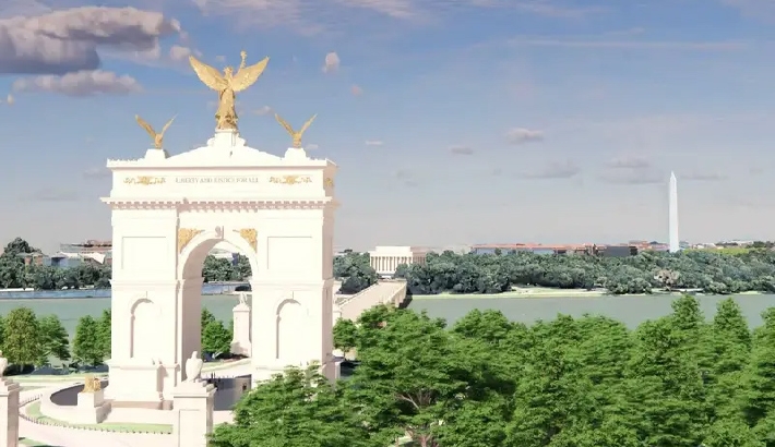 അമേരിക്കയുടെ 250ാം സ്വാതന്ത്ര്യ വാർഷികം: 250 അടി ഉയരത്തിലുള്ള 'ട്രയംഫൽ ആർച്ച്' രൂപകൽപ്പന പുറത്തുവിട്ട് ട്രംപ് ഭരണകൂടം അമേരിക്കയുടെ 250ാം സ്വാതന്ത്ര്യ വാർഷികം: 250 അടി ഉയരത്തിലുള്ള 'ട്രയംഫൽ ആർച്ച്' രൂപകൽപ്പന പുറത്തുവിട്ട് ട്രംപ് ഭരണകൂടം