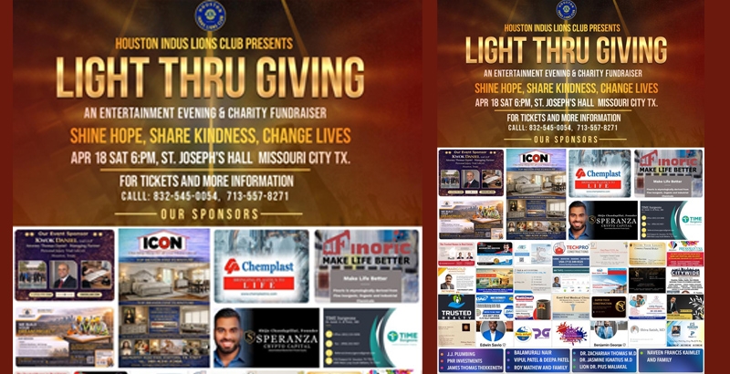 ഇന്ഡസ് ലയണ്സ് ക്ലബ് ഹ്യൂസ്റ്റണ് ജീവകാരുണ്യപ്രവര്ത്തന ധനശേഖരണാര്ഥം ബോളിവുഡ് ഷോ അവതരിപ്പിക്കുന്നു ഇന്ഡസ് ലയണ്സ് ക്ലബ് ഹ്യൂസ്റ്റണ് ജീവകാരുണ്യപ്രവര്ത്തന ധനശേഖരണാര്ഥം ബോളിവുഡ് ഷോ അവതരിപ്പിക്കുന്നു