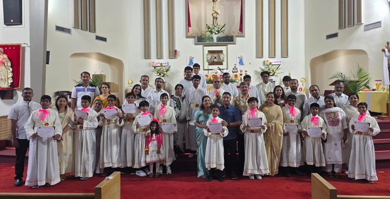 അള്‍ത്താര ശുശ്രൂഷ പദവിയിലേക്ക് കുഞ്ഞുങ്ങളെ ഉയര്‍ത്തി ഡാളസ്സ് ഇടവക