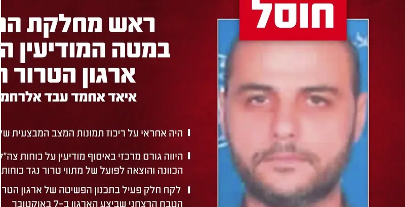 ഗാസയിലെ ഹമാസിന്റെ ഇന്റലിജന്‍സ് മേധാവിയെ കൊലപ്പെടുത്തിയെന്ന് ഐ ഡി എഫ്