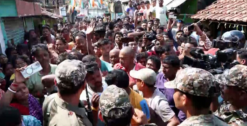റീപോളിംഗിനിടെ പശ്ചിമ ബംഗാളില്‍ സംഘര്‍ഷം