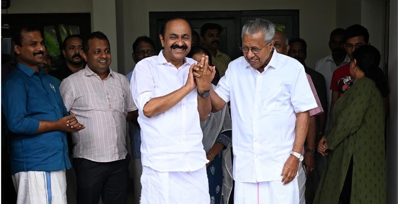 പിണറായിയെ സന്ദർശിച്ച് നിയുക്ത മുഖ്യമന്ത്രി വി.ഡി സതീശൻ, മന്ത്രിസഭ ചർച്ചയ്ക്ക് ഇന്ന് യു.ഡി.എഫ് യോഗം