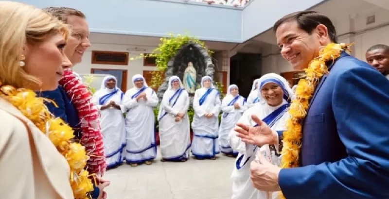 മദർ തെരേസയുടെ മിഷനറീസ് ഓഫ് ചാരിറ്റീസ് സന്ദർശിച്ച് മാർക്കോ റൂബിയോ