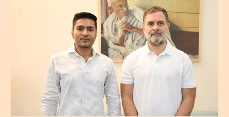 ടിഎംസിയും കോൺഗ്രസും വീണ്ടും അടുക്കുമോ? രാഹുൽ ഗാന്ധിയുമായി അഭിഷേക് ബാനർജി കൂടിക്കാഴ്ച നടത്തി