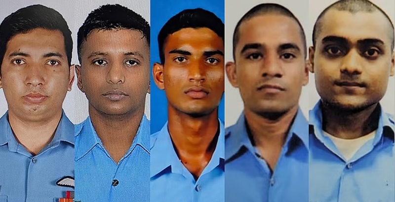വ്യോമസേനാ വിമാനം തകര്‍ന്നു വീണു; അഞ്ച് സൈനികര്‍ കൊല്ലപ്പെട്ടു