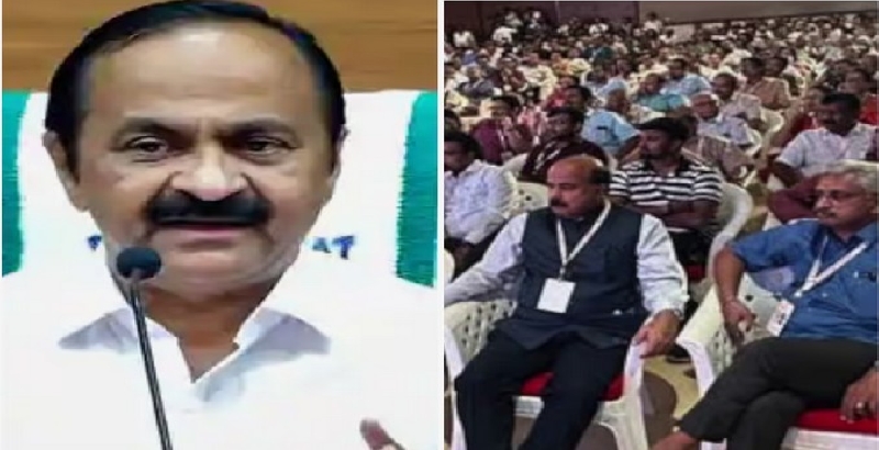 ആർ.എസ്.എസ് പരിപാടിയിൽ പങ്കെടുത്ത് മൂന്ന് വി.സിമാർ; മാപ്പ് പറയണമെന്ന് മുഖ്യമന്ത്രി, വെല്ലുവിളിച്ച് സുരേന്ദ്രൻ