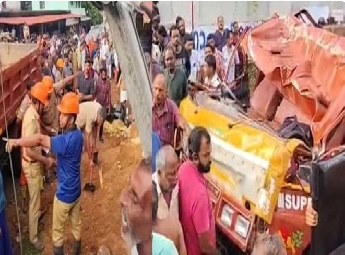 കൊട്ടാരക്കരയിൽ ബസ് സ്റ്റോപ്പിലേക്ക് ടിപ്പര്‍ ലോറി പാഞ്ഞുകയറി വൻ അപകടം, 3  പ...