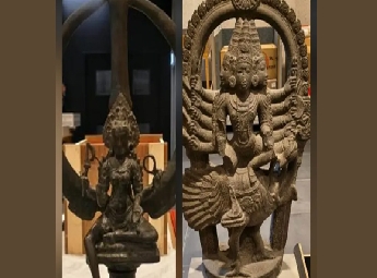 ചോളകാല നന്തിയും ഭദ്രകാളിയുടെ ത്രിശൂലവും ഓസ്‌ട്രേലിയയിൽ നിന്ന് ഇന്ത്യയിലേക്ക...