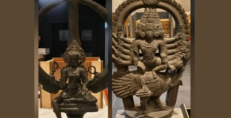 ചോളകാല നന്തിയും ഭദ്രകാളിയുടെ ത്രിശൂലവും ഓസ്ട്രേലിയയിൽ നിന്ന് ഇന്ത്യയിലേക്ക...