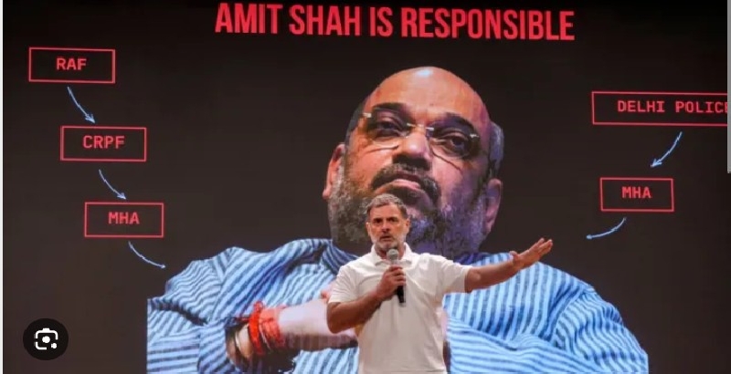 ഡല്‍ഹിയിലെ പൊലീസ് അതിക്രമം; അമിത് ഷാ രാജിവെക്കണമെന്ന് രാഹുൽ ഗാന്ധി, രാഹുൽ സ്വന്തം കെണിയിൽ കുടുങ്ങിയെന്ന് റിജിജു