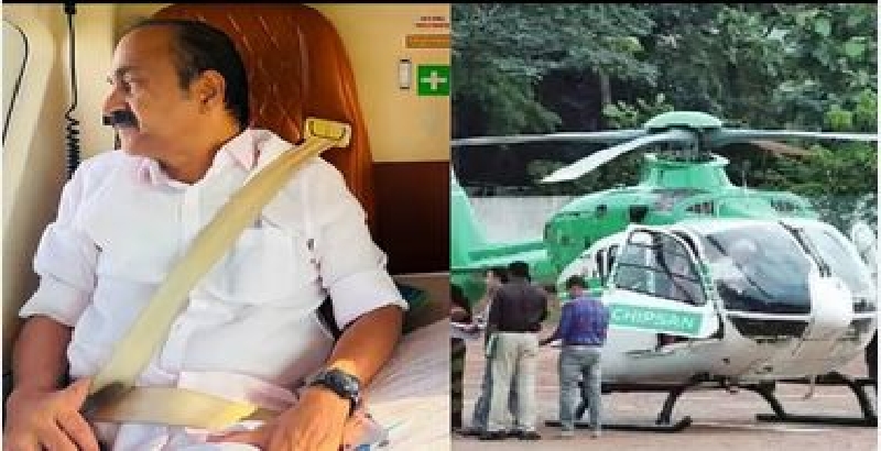 ചികിത്സയിലുള്ള ഭാര്യാപിതാവിനെ കാണാന്‍ മുഖ്യമന്ത്രി എത്തിയത് ഹെലികോപ്റ്ററില്‍; വന്‍ വിമര്‍ശനം